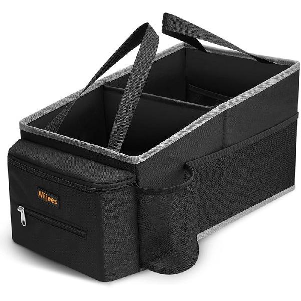 Car Seat Organizer - Backseat Car Organizer With Cup Holders, Car Storage Organization For Front Back Passenger Seat, Road Trip Essentials Kids For