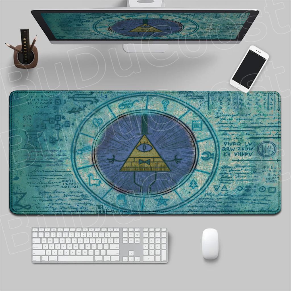 xmm Locking Edge Rubber Laptopmat Gaming Mousepad Large Bill Cipher Gravity Fall Table Carpet XXL Computer Accessories Rug