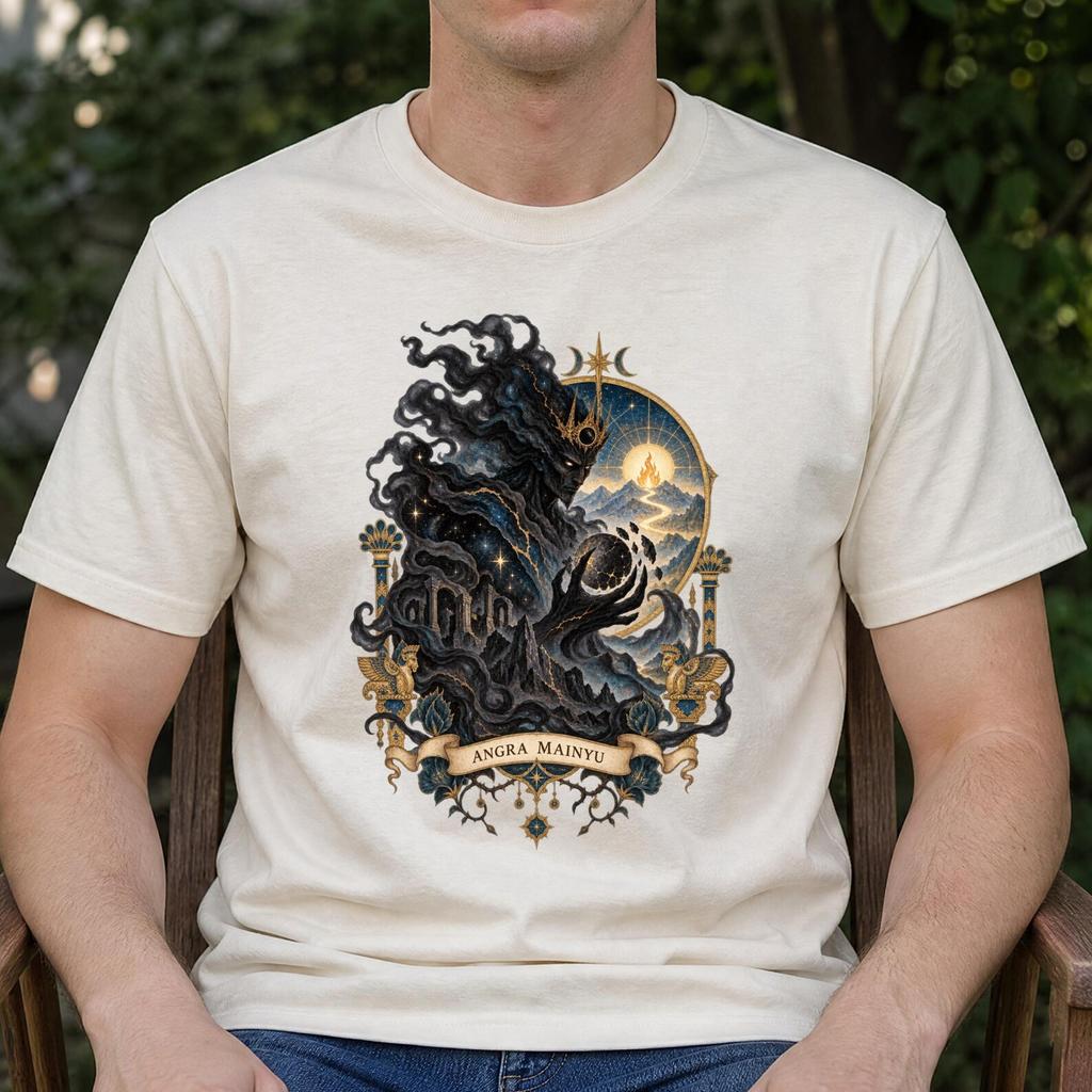 Tarot Angra Mainyu Shirt - Front or Back Print - Mythology Gift