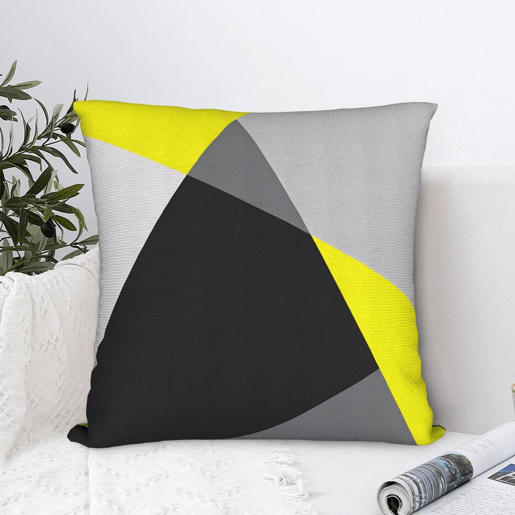 Yellow Grey Geometric Pillow Case Graphic Pillow Cover Morden Pillowcases For Sofa Couch Bed Living Room