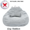 1/2Pcs Lazy Sofa Cover Solid Chair Covers Without Filler Large Bean Bag Cover Adults Couch Living Room Bedroom Tatami Lounger
