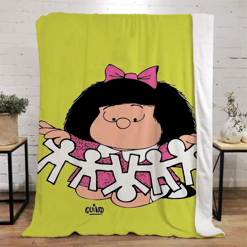 Mafalda Vtipná deka na pohovky Vlastní deky Dekorace na pohovku Přehoz na postel Luxusní ložní prádlo Pletená kostka Plážová osuška Bytový interiér