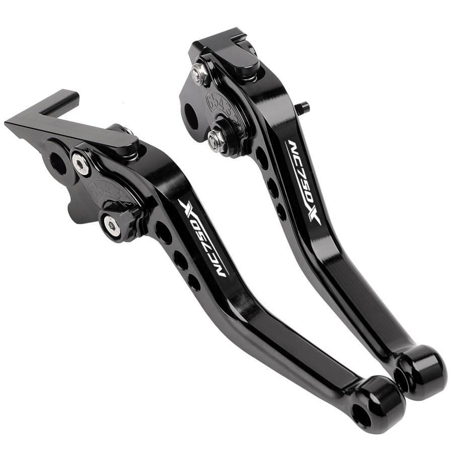 For Honda NC750X 2016- Short Adjustable Brake Clutch Lever Customizable Laser