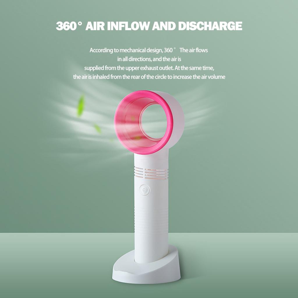NEW USB Portable Bladeless Hand Cooler No Leaf Handy Fan