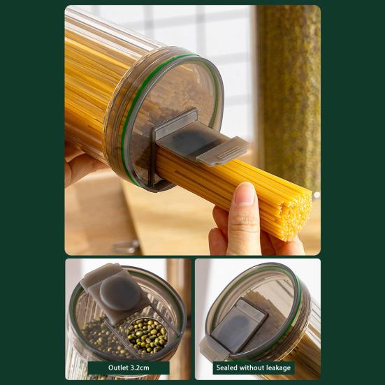 Circular Compact Noodle Box Food-Grade Plastic Sealing Moisture-Proof Design Large Capacity Transparent Storage Container