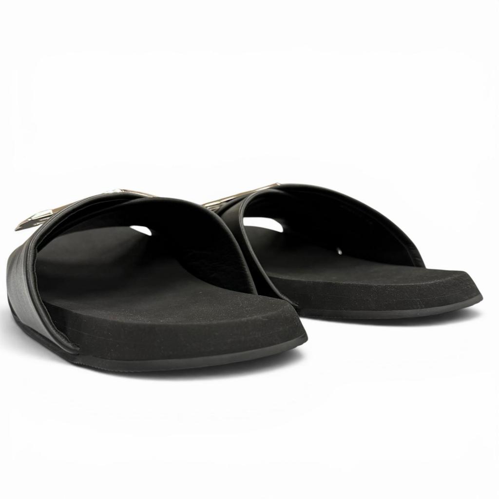 Pristine BALENCIAGA Sandals SUNSET FLAT BB black leather mens 42 828478 Used