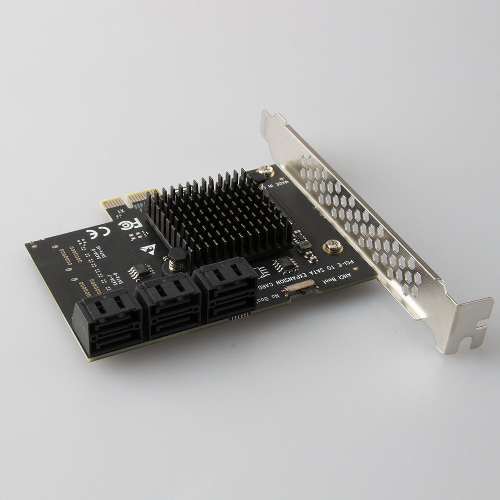 Desktop PCIe Adapter Card PCI Express 1X to SATA3.0 6 Port Riser PCI-E X1/X4/X8/X16 PCI-E Expansion Card