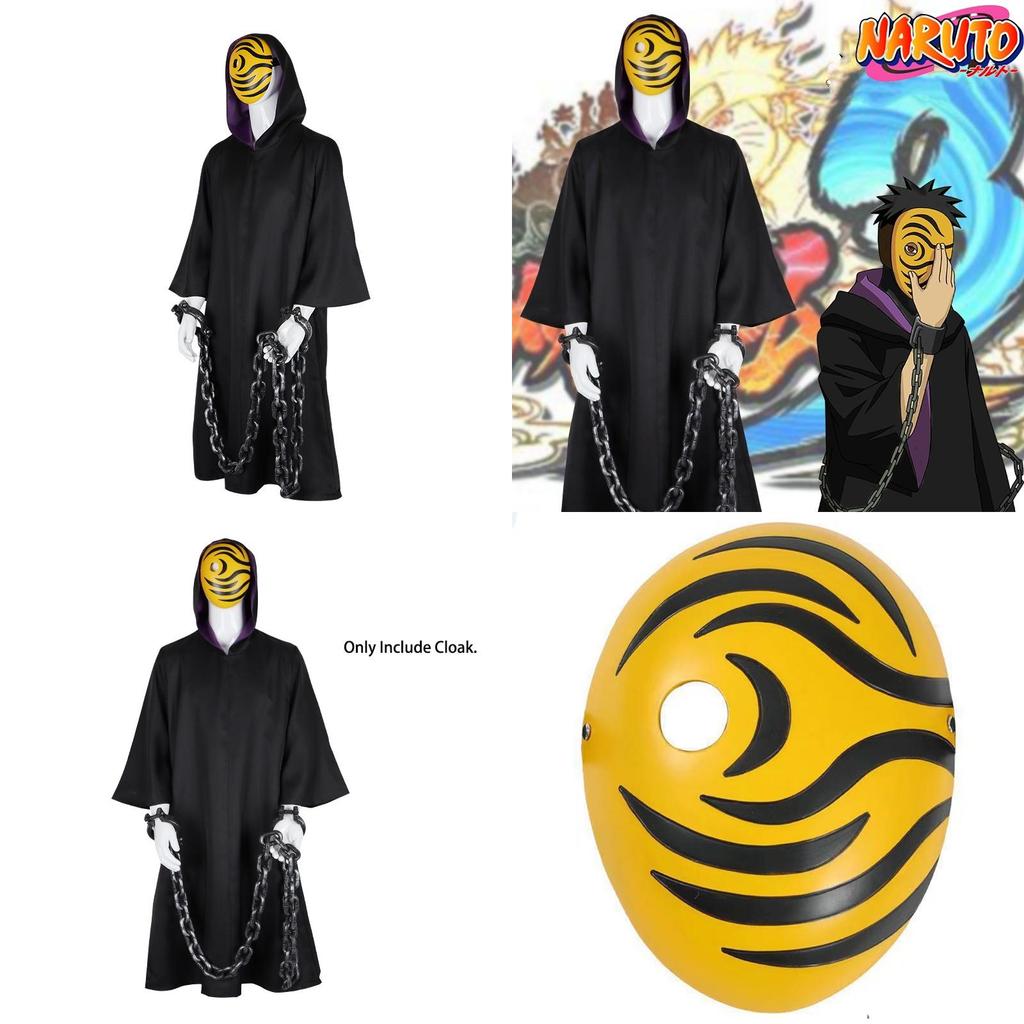 Vysoce kvalitní Naruto Akatsuki Tobi Uchiha Obito župan plášť kostým