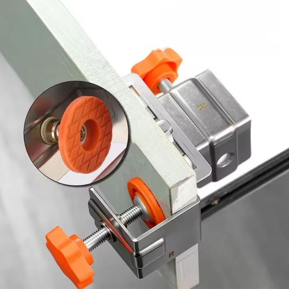 2pcs Adjustable Drawer Front Clamps For 10-30mm Thick Panels Stainless Steel Drawer Fixing Clips For Cabinet Drawer Front Mounting Installation