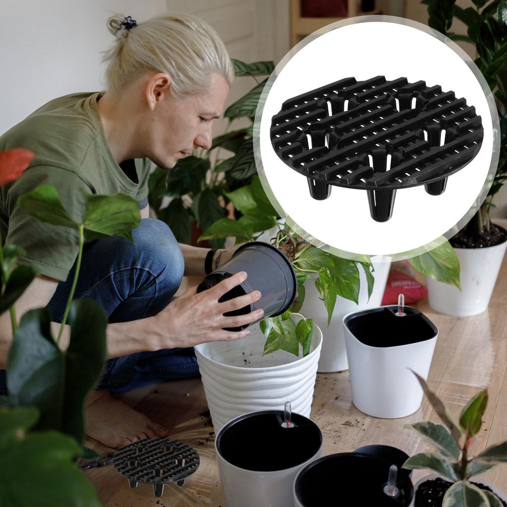 12pz Rialzi per Piante Rialzi per Vasi Per Vasi da Fiori da Esterno Plastica Vasi Inseri Drenanti Supporto Per Piante Livellamento Prevenire la Marciume
