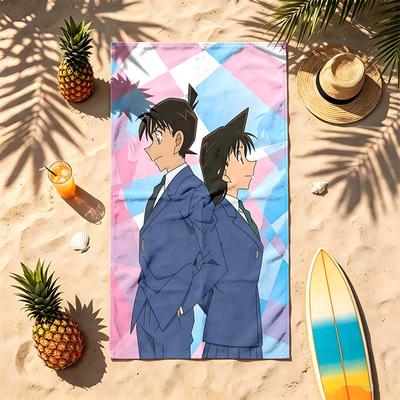 Détective Conan (5) Serviette de plage Thème Résistante au sable Douce et Confortable Convient pour la Piscine le Camping le Yoga et la Plongée Un Voyage