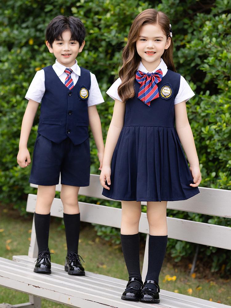 Spring/Summer British College Style Kindergarten Choir Uniforms for Boys and Girls