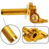 For ATV Quad Bike Motocross Moped Scooter Bike CNC Aluminum Parts 7/8" 22mm Universal Motorcycle Accelerator Throttle Twist Grip,Golden.