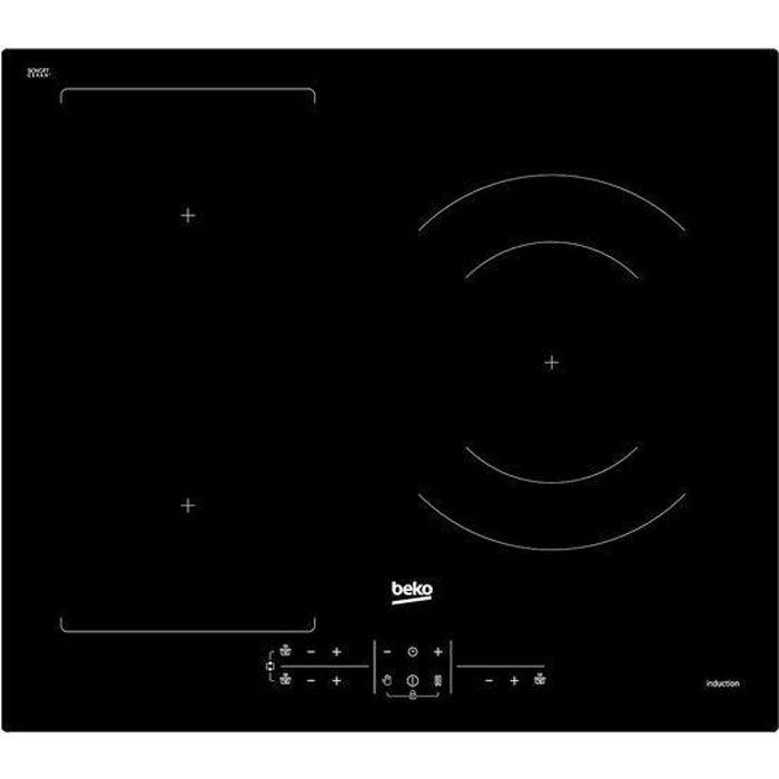 Plaque À Induction - BEKO - HII63201FMT - 3 Zones De Cuisson - Tactile - Verre Trempé