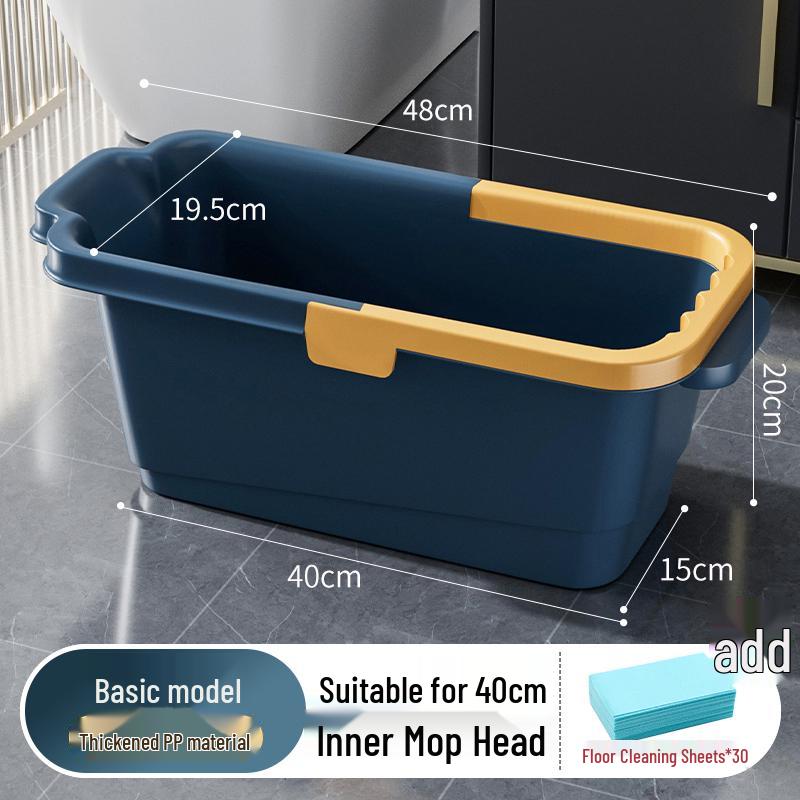 Mobilní mopový dřez pro domácnost a balkon - Plastový plochý mopový bazén