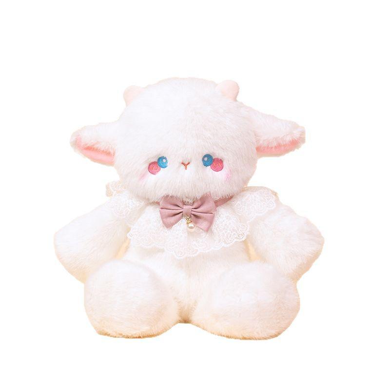 Zaino peluche Duo Gatto e Pecora che Corrono con Bambole Orso e Ape