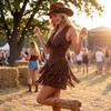 Ärmelloses V-Ausschnitt Reißverschluss Kleid für Damen Western Style Look Minikleid Sommerkleider für Damen UK Damen Sommerkleider UK