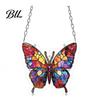 Decorative Butterfly Puzzle Acrylic Suncatcher for Window, Stained Glass Jigsaw Easy to Hang Ornament, Window Hanging Decoration Indoor Outdoor