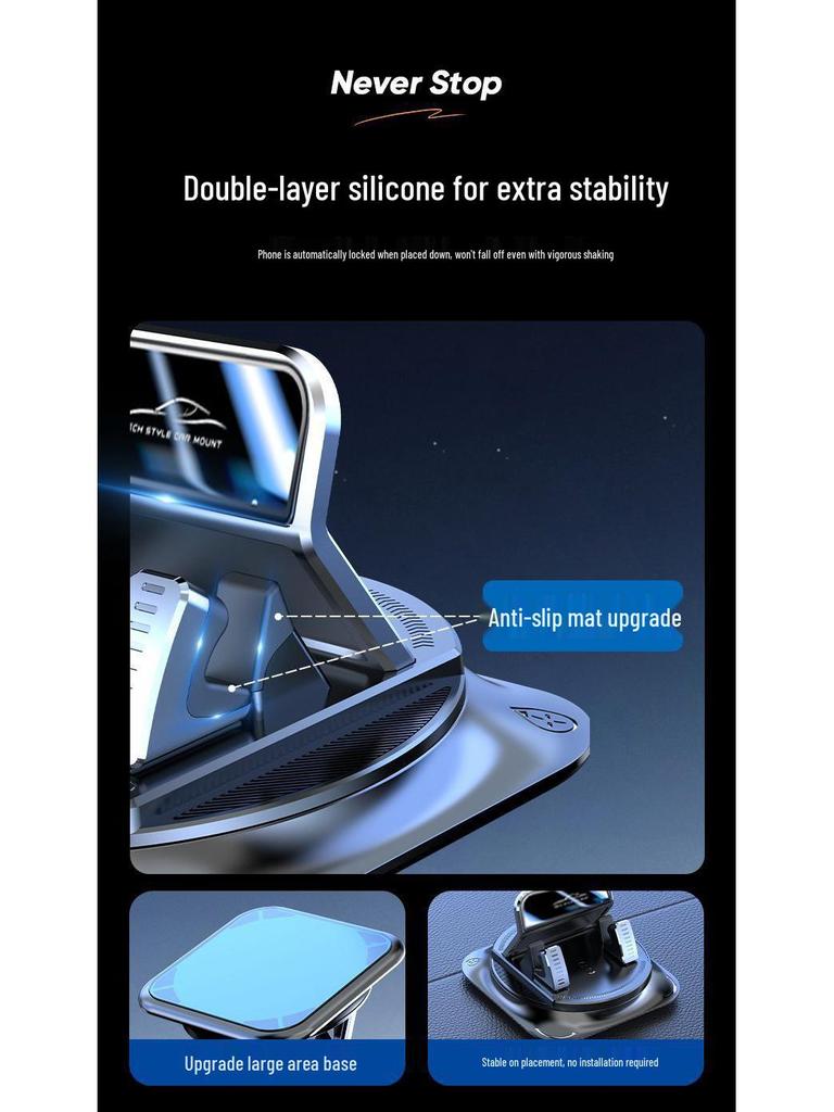 Handyhalterung für Armaturenbrett - Stabile rutschfeste Navigationshalterung mit anpassbarem Logo