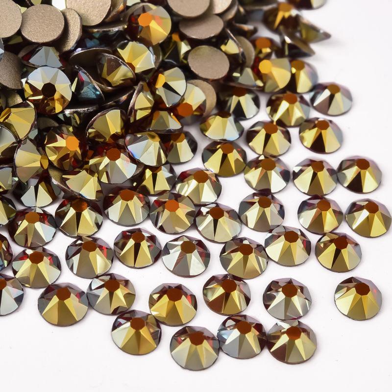 16 Cut Sides Eight Big And Eight Small Imitation Austrian Flat Bottom Drill Nail Drill Ab Color Diy Mobile Phone Case Glass Accessories Rhinestone