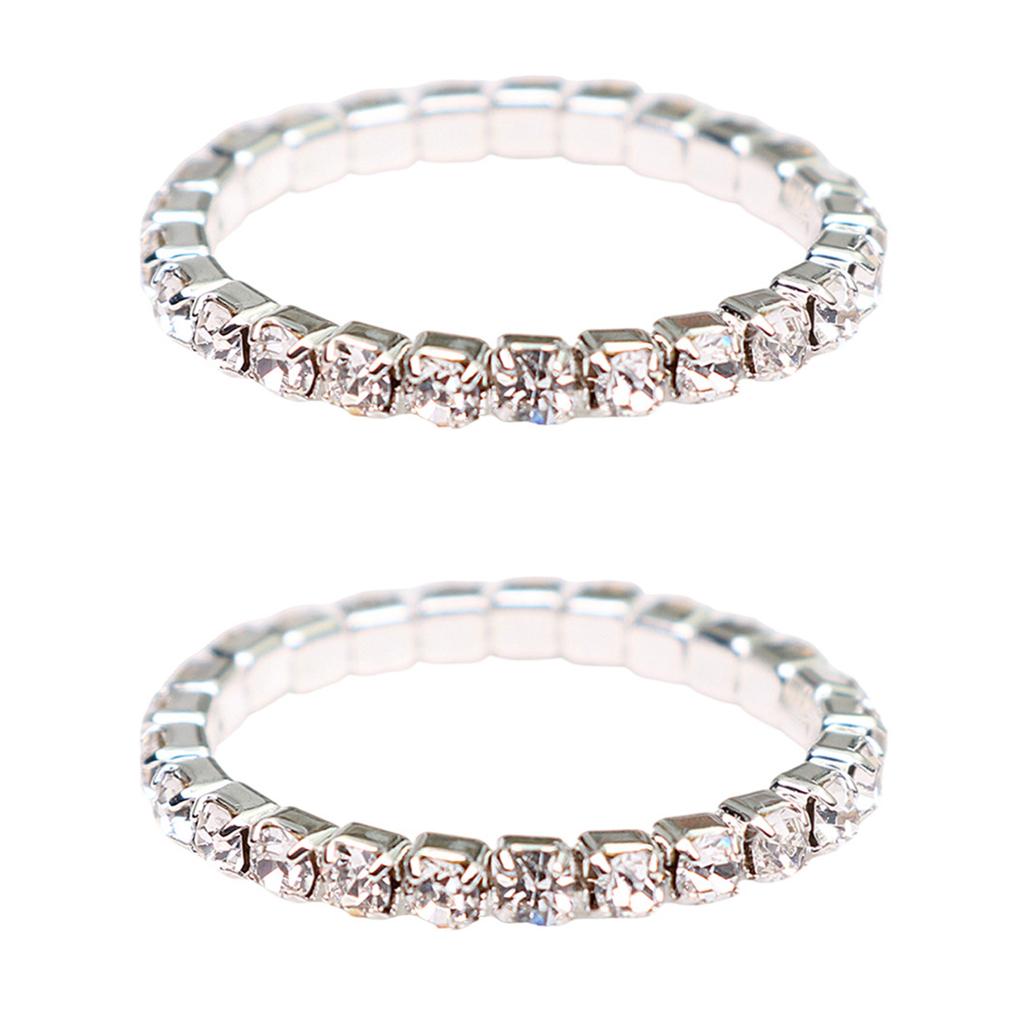 Elastic Moissanite Stackable Rings Contemporary Moissanite Elastic Rings Adornment for Fashion Forward Individuals