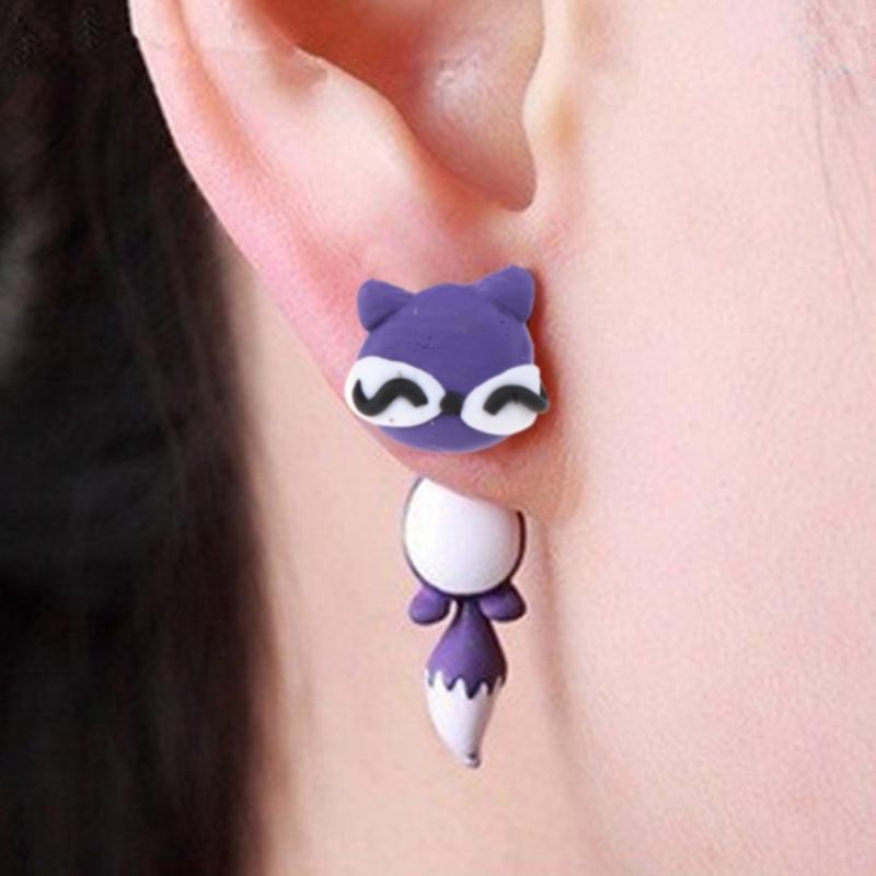 Cute Animal Female for Creative Handmade Earrings Clay Dinosaur Rabbit for Cat Earrings Party Jewelry for Women