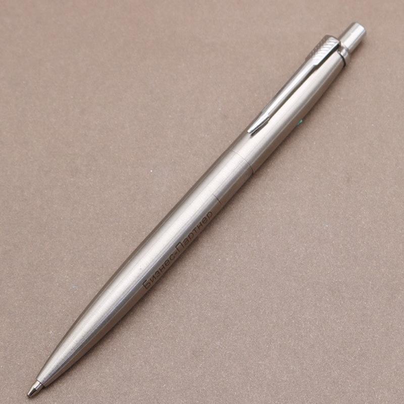 luxury qualitymetal Ballpoint Pen stainless steel color Press signature pen ball point pen Stationery Office Supplies new