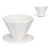 Coffee Dripper Ceramic Convenient Reliable Exquisite Portable Size Simple Design Pour Over Coffee DripperWhite