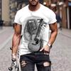 Men's 3D Printed T-Shirt Short Sleeve O-Neck Pullover Casual Top