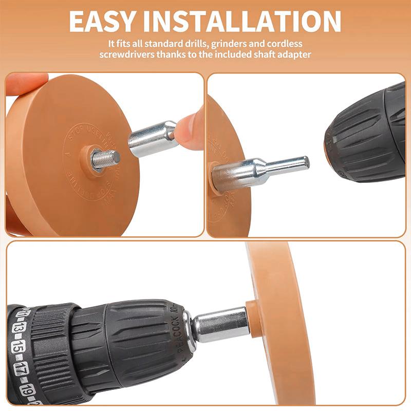 Car Eraser Wheel 3.5/4 Inch Decal Remover Eraser Wheel Adhesive Sticker Pinstripe Remover Paint Repair Quick Cleaning Tool
