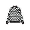 Fila Fleece Wave Pattern Stand Collar Long Sleeve Knit Cardigan Women Cardigans Black F11W341404F-BK