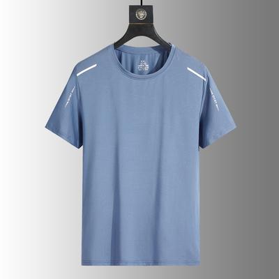 Men's Running T-shirt Reflective Short-sleeved Ice Silk Quick-drying Summer Thin Breathable Fitness T-shirt Sweatshirt Sweatshirt
