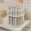 1PC Rotating Artist Brush Storage Rack with 360 ° Rotating Base - Heavy Duty White Plastic Storage Tower, Brush Storage Container