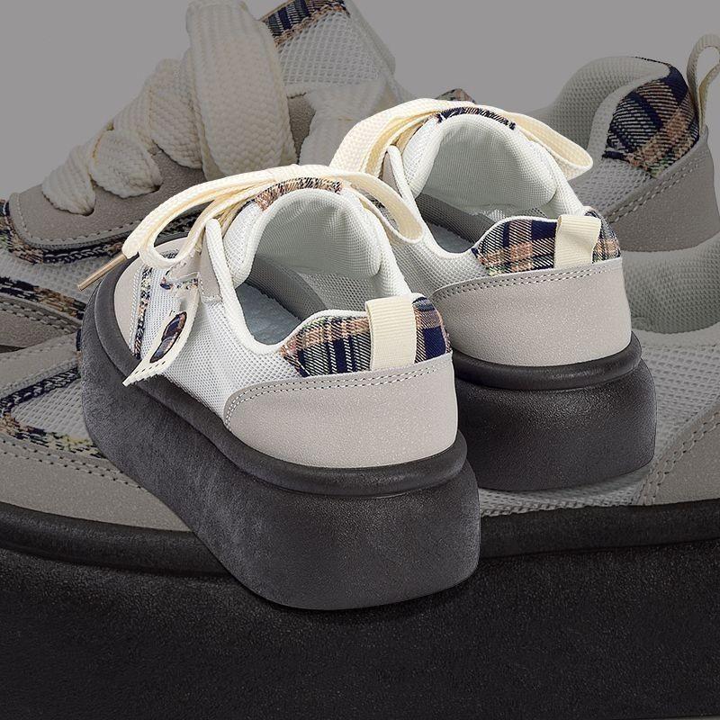 Height-increasing Wear-resistant Board Shoes 22 Spring and Autumn New Casual Shoes Thick-soled Low-top Shoes
