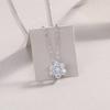 Sterling Silver Mozambican Pendant Women's Classic, One Carat Necklace Women's Collarbone Chain Moissanite Necklace