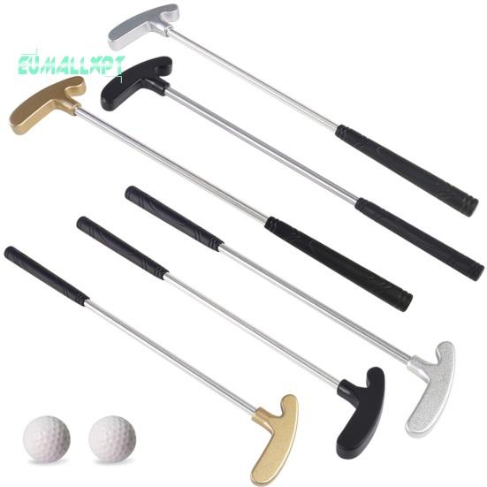 Minigolf-Putterschläger-Set – Edelstahl, TPR-Griff, Rechts-/Linkshänder, mit 2 Golfbällen für Kinder und Erwachsene, Tischspiel