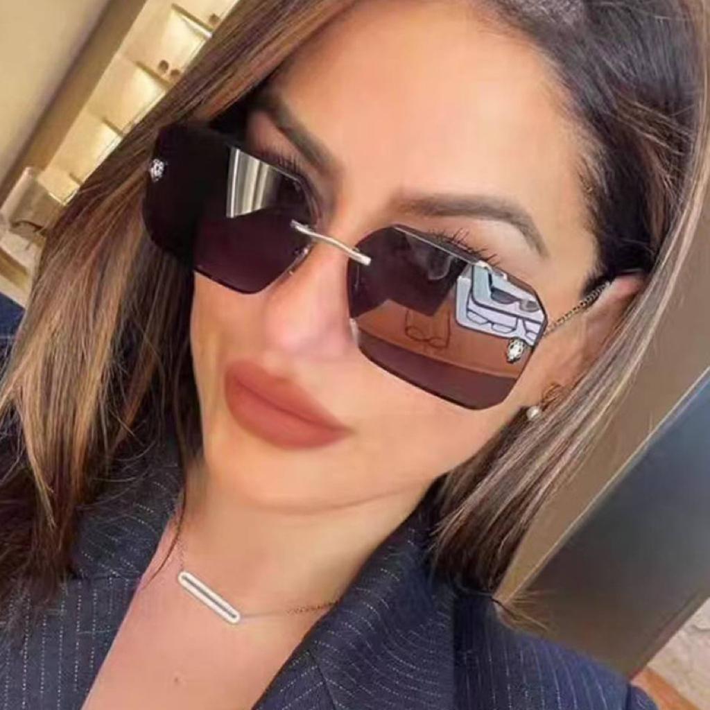 Metal Snake Sunglasses Women For Men Vintage Sun Glasses Steampunk Popular Outdoor Rimless Luxury Brand Designer Eyewear Uv