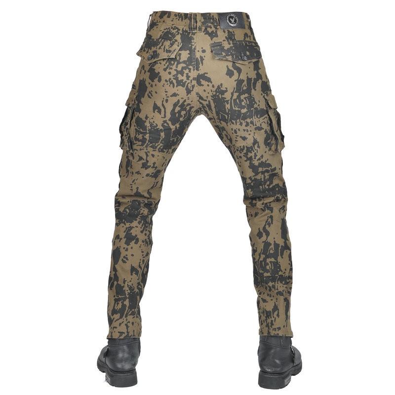 VOLERO Mens Motorcycle Jeans Camo Work Pants With Pads Breathable Motorbike Riding Trousers