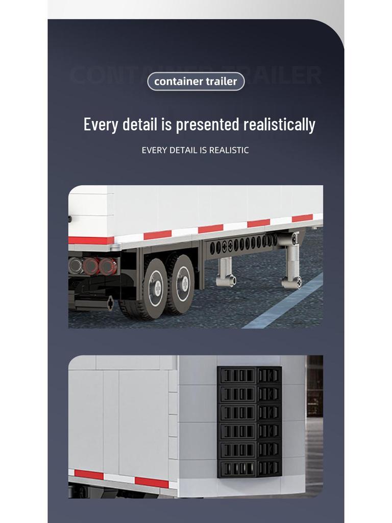 Brick Joy 66032 European Truck Model: Compatible with LEGO, DIY Educational Toy for Kids