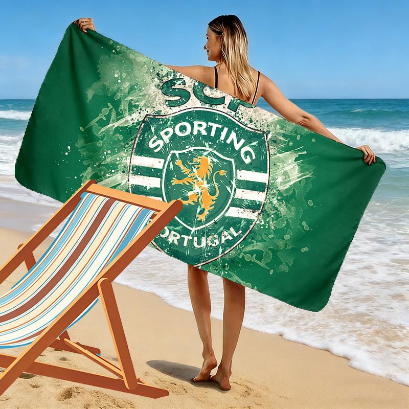 Sporting CP Print Beach Towel, Large Soft Quick Dry Towel for Beach Camping Swimming