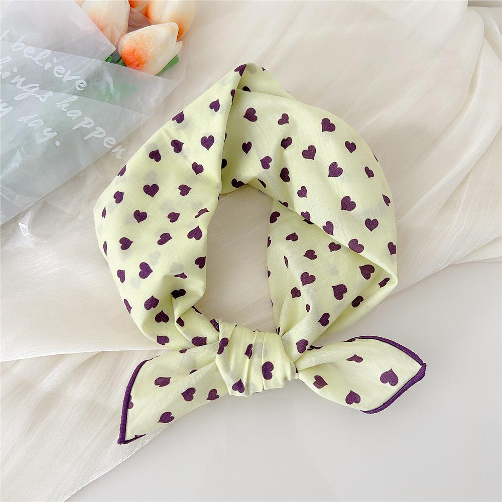58 Cotton Linen Small Square Silk Scarf for Women - Spring/Autumn/Summer Korean Style Headband & Decorative Scarf