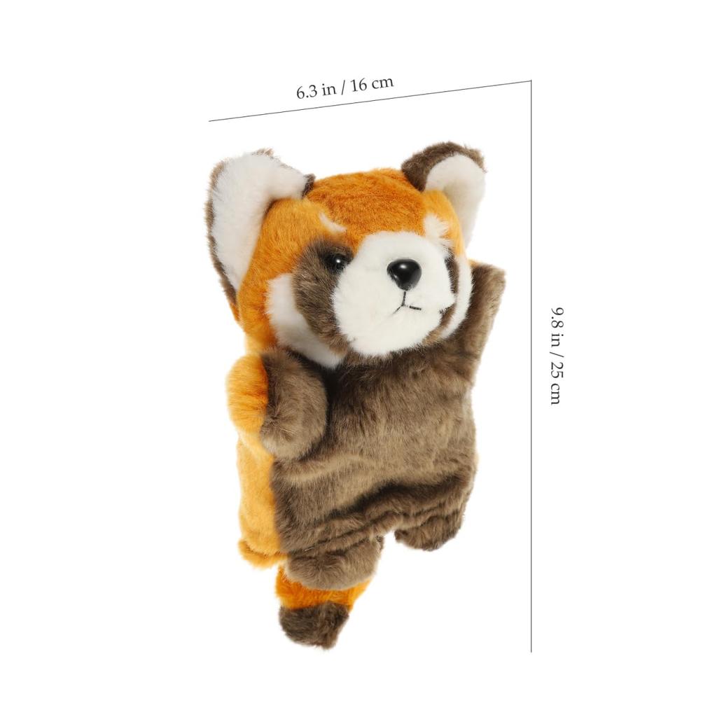 STOBOK Red Panda Hand Puppet, Cute Plush Toy with Moving Mouth for Ventriloquism and Parent-Child Play
