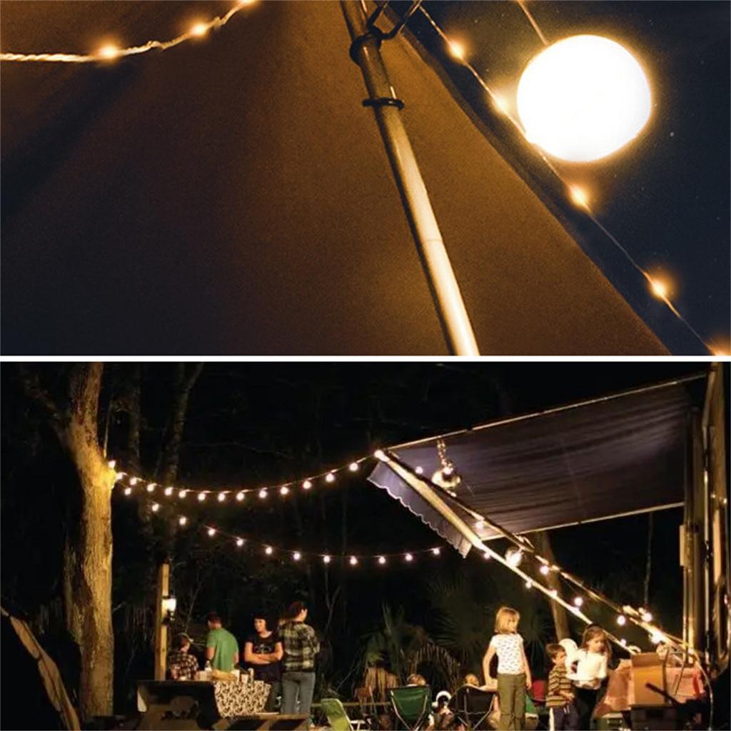 Portable Stowable Lights For Outdoor Use, 10 M LED Camping Lights Outdoor Battery USB Rechargeable Camping Lamp LED Tent Light Outdoor