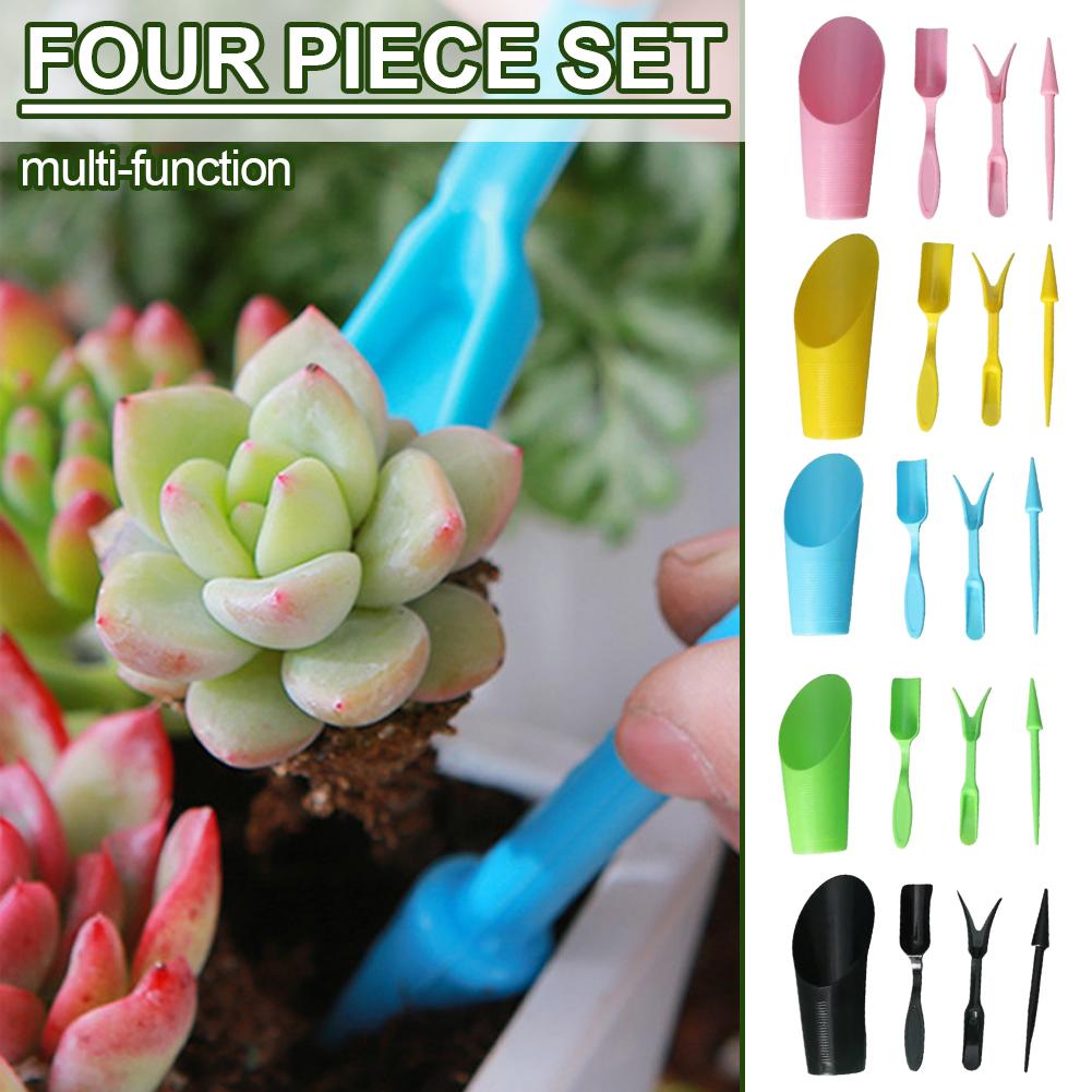 4Pcs/Set Succulent Plant Planting Material Tool Bucket Shovel Soil Shovel Flower Garden Tools Plant Pot Plastic Shovel