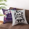 Black Grey Skull Face Living Room Decor Pillowcase Car Halloween Sofa Cushion Cover
