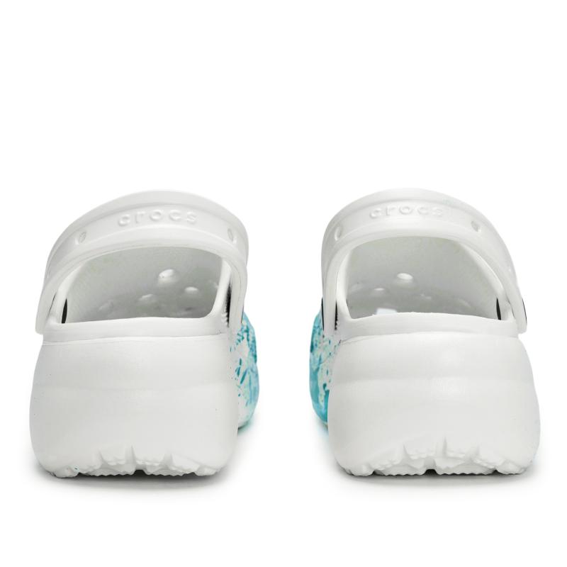 Crocs 811 Manufacture Colourful Live Special Shoe Box Fluid Ink Splash Hole Shoes Unisex White