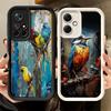 Phone Case for Xiaomi Redmi Note 15 14 13 Pro Plus Bird Oil Painting Style Shell 12S 11 11S 11T 5G 14S Soft Silicone Funda