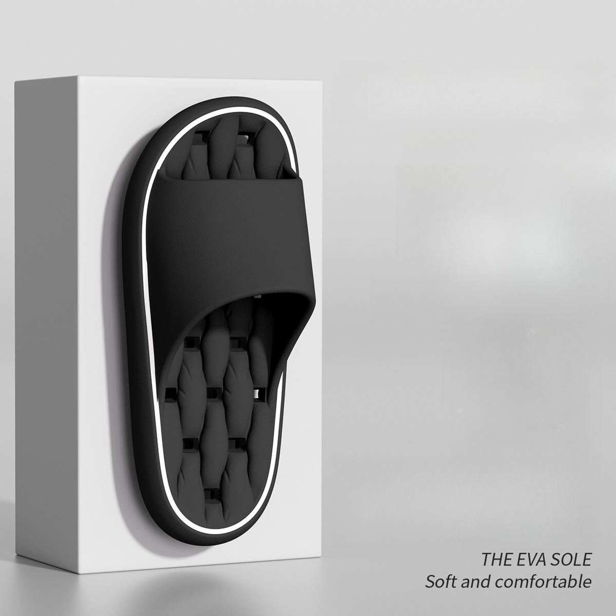 

Женские и мужские тапочки для ванной, летние домашние тапочки для ходьбы, нескользящие тапочки из ЭВА 46-47 чёрный