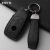 Leather Car Key Case Cover Shell For Mercedes Benz A C E S G Class Glc Cle Cla Glb Gls W177 W205 W213 W222 X167 Amg 3 4 Buttons