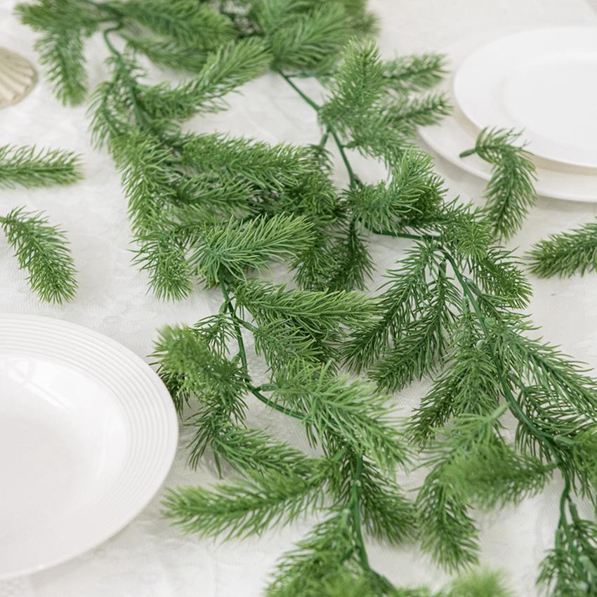 72 Mesh Pine Leaves Artificial Plants Christmas tree decoration Grass vine skewers Outdoor garden Home Wedding Photography props